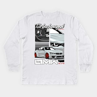 Turbocharged M3 F80 Kids Long Sleeve T-Shirt